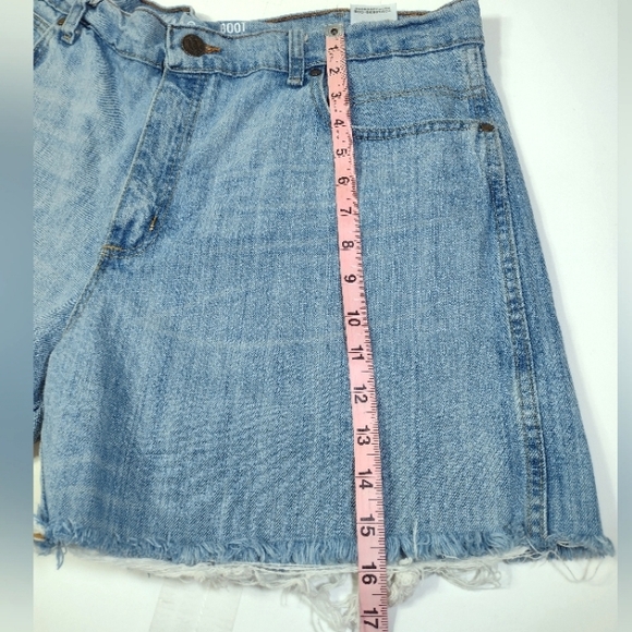 Wrangler Retro Disstres Denim Blue Shorts Size (38) - Picture 8 of 12